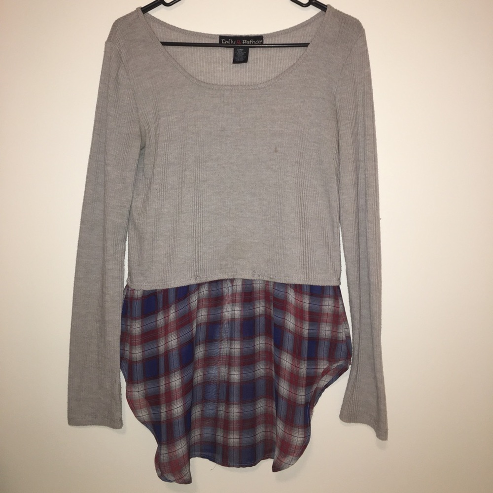 Grey and Plaid shirt